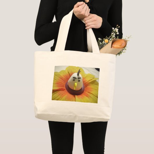 Je moet elke dag met je vogels lopen grote tote bag (Voorkant (product))
