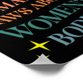 Je moet geen wetten maken over feministische licha poster (Hoek)