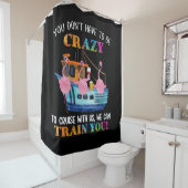 Je moet gek zijn om ons te kruisen. douchegordijn (In situ)