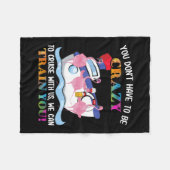 Je moet gek zijn om ons te kruisen. fleece deken (Voorkant (Horizontaal))