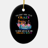 Je moet gek zijn om ons te kruisen. keramisch ornament (Voorkant)