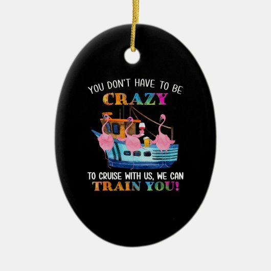 Je moet gek zijn om ons te kruisen. keramisch ornament (Voorkant)