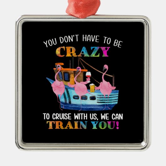 Je moet gek zijn om ons te kruisen. metalen ornament (Voorkant)