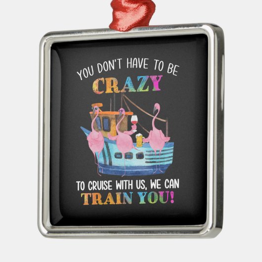 Je moet gek zijn om ons te kruisen. metalen ornament (Links)