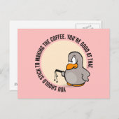 Je moet gewoon de koffie maken briefkaart (Voorkant / Achterkant)