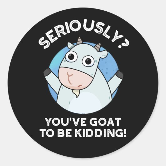 Je moet grappig dierlijk snoepje eten. ronde sticker (Voorkant)