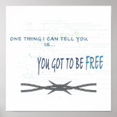 Je moet gratis Poster zijn (Voorkant)