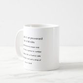 Je moet het grappige wachtwoord onthouden koffiemok (Voorkant links)