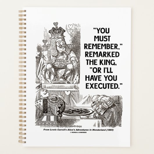 Je moet het onthouden, anders laat ik je executere planner (Voorkant)