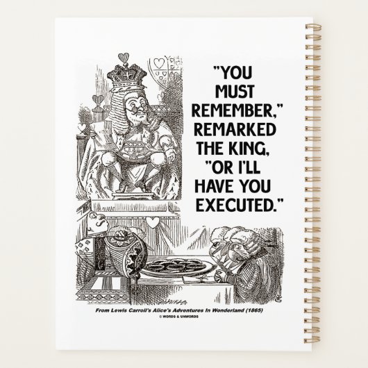 Je moet het onthouden, anders laat ik je executere planner (Achterkant)