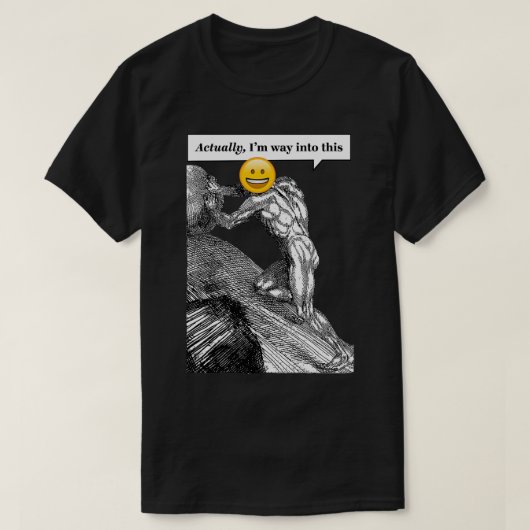 Je moet je voorstellen dat Sisyphus blij 1 is T-shirt (Design voorkant)