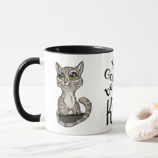 Je moet Kitten Pun zijn Mok (Met donut)