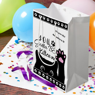 Je moet me de grappige kat-patroondag zijn. medium cadeauzakje