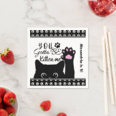 Je moet me de grappige kat-patroondag zijn. servet (Insitu)