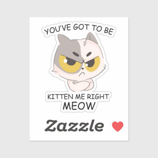 Je moet me nu kitten sticker (Vel)