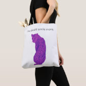 Je moet meer grote kat schoudertas glimlachen tote bag (Dichtbij)