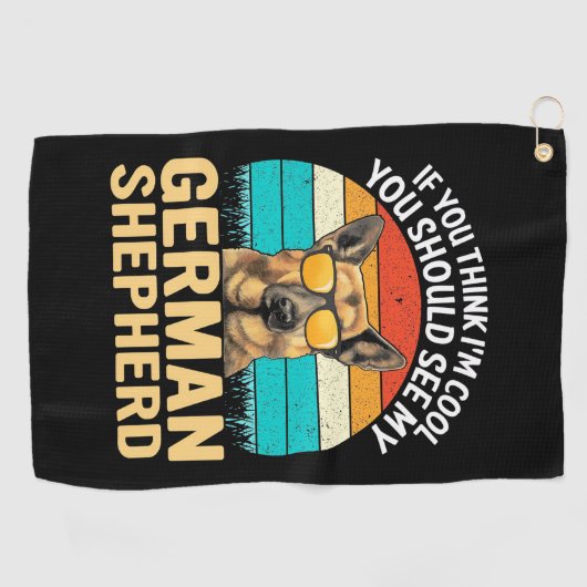 Je moet mijn Duitse herder zien Golfhanddoek (Horizontaal)