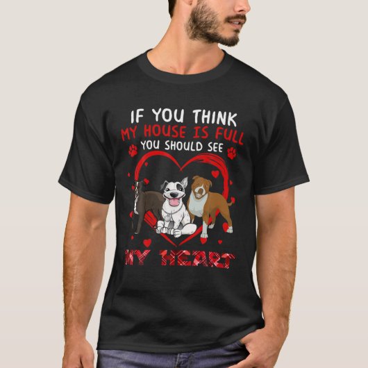 Je moet mijn hart Staffordshire Bull Terrier zien T-shirt (Voorkant)