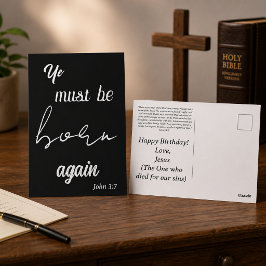 Je moet opnieuw geboren worden Funny Christelijke Briefkaart