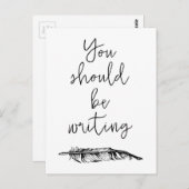 Je moet schrijven briefkaart (Voorkant / Achterkant)