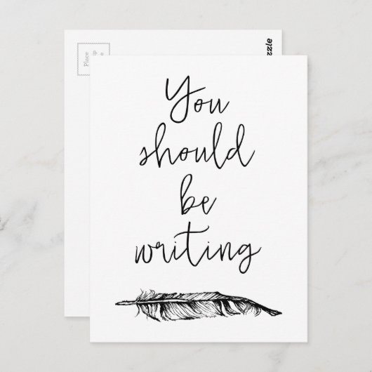 Je moet schrijven briefkaart (Voorkant / Achterkant)