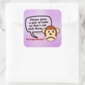 Je moet wat ballen kweken vierkante sticker (Tas)