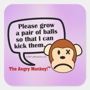 Je moet wat ballen kweken vierkante sticker