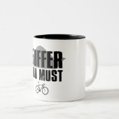 Je moet wel betalen tweekleurige koffiemok (Voorkant rechts)