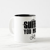 Je moet wel betalen tweekleurige koffiemok (Voorkant links)