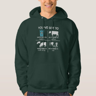Je moet weten wanneer je Funny Ranch Life-Koeien m Hoodie