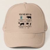 Je moet weten wanneer je Funny Ranch Life-Koeien m Trucker Pet (Voorkant)