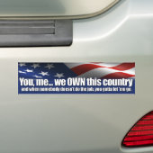 Je moet ze laten gaan. Anti Obama Bumpersticker (Op auto)