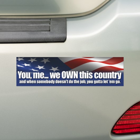 Je moet ze laten gaan. Anti Obama Bumpersticker (Op auto)