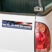 Je moet ze laten gaan. Anti Obama Bumpersticker (Op Truck)