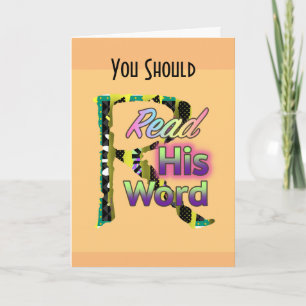 Je moet zijn Word Note Card lezen Kaart