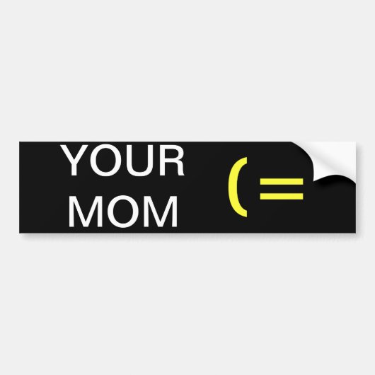 JE MOM (= BUMPERSTICKER (Voorkant)
