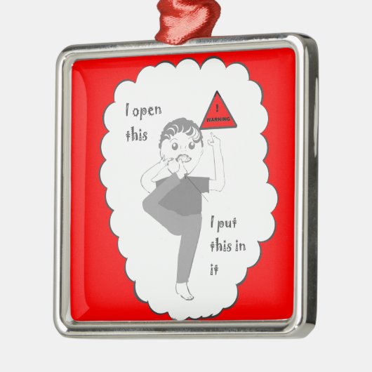 Je mond-en-klauwzeer mopperen metalen ornament (Links)