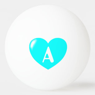 Je Monogram Big Turquoise Heart Ping Ball