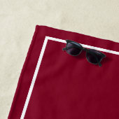 Je monogram in Bourgogne&white Strandlaken (In situ)