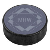 Je monogram in Geometric Pattern hockey puck (3/4)