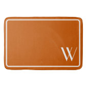 Je monogram in verbrande oranje badmat (Voorkant)