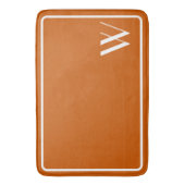 Je monogram in verbrande oranje badmat (Voorkant Verticaal)