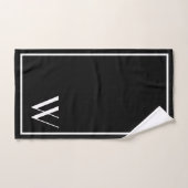 Je monogram in zwart-wit bad handdoek (Handdoek)