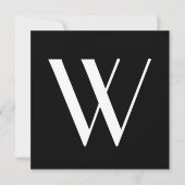 Je monogram in zwart-wit   kaart (Voorkant)