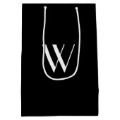 Je monogram in zwart-wit medium cadeauzakje (Achterkant)