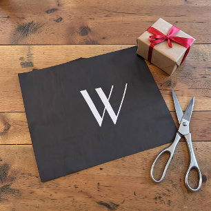 Je monogram in zwart&wit tissuepapier