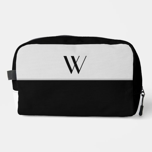Je monogram in zwart-wit toilettasje (Voorkant)