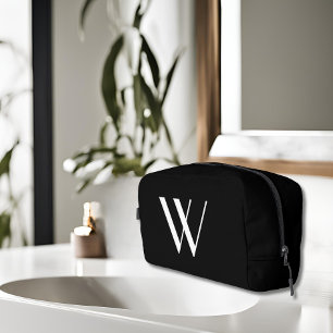 Je monogram in zwart-wit toilettasje