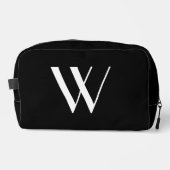 Je monogram in zwart-wit toilettasje (Voorkant)