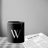 Je monogram in zwart-wit